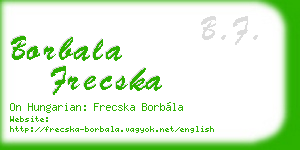 borbala frecska business card