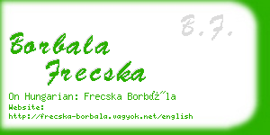 borbala frecska business card